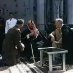 More details Ibn Saud converses with U.S. president Franklin D. Roosevelt in 1945. Photo: al-akhbar/file photo.