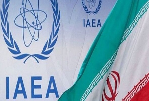 IAEA Logo (Left) and the Iranian flag (Right). Photo: Public Domain.