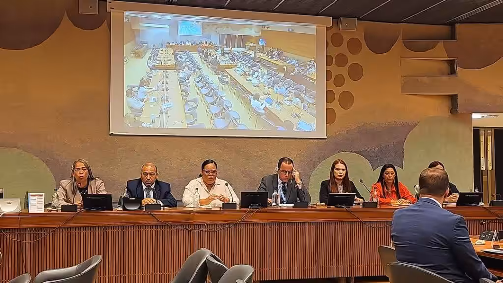 Relatives of the abducted migrants at the United Nations. Photo: Instagram/@madeleintelesur.