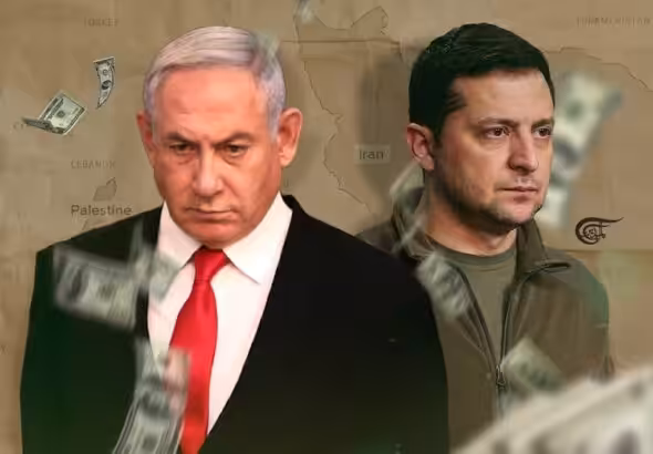 Far-right Ukraine competing with apartheid "Israel" over limited or even dwindling supplies of attention, money, and armaments from the West. Photo: Zeinab al-Hajj/Al Mayadeen English.