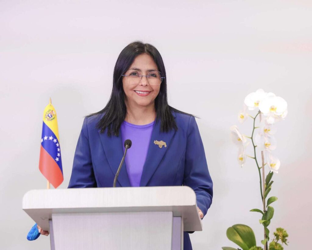 Venezuelan Vice President Delcy Rodríguez Addresses the St. Petersburg International Economic Forum. Photo: screenshot/Instagram: @delcyrodriguezv.