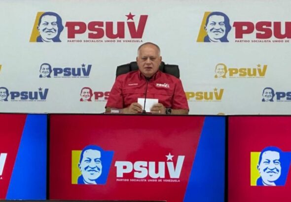 Venezuelan PSUV's Secretary General Diosdado Cabello during the party's weekly press conference on June 16, 2025. Photo: El Impulso.