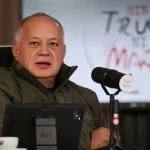 Venezuelan minister for the Interior, Citizen Security and Peace, Diosdado Cabello, on the podcast Sin truco ni maña. Photo: Con El Mazo Dando.