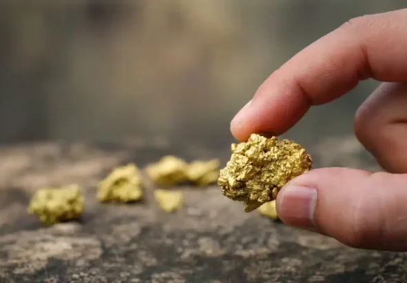 Person holding a gold nugget. Photo: Phawat/Shutterstock/File photo.