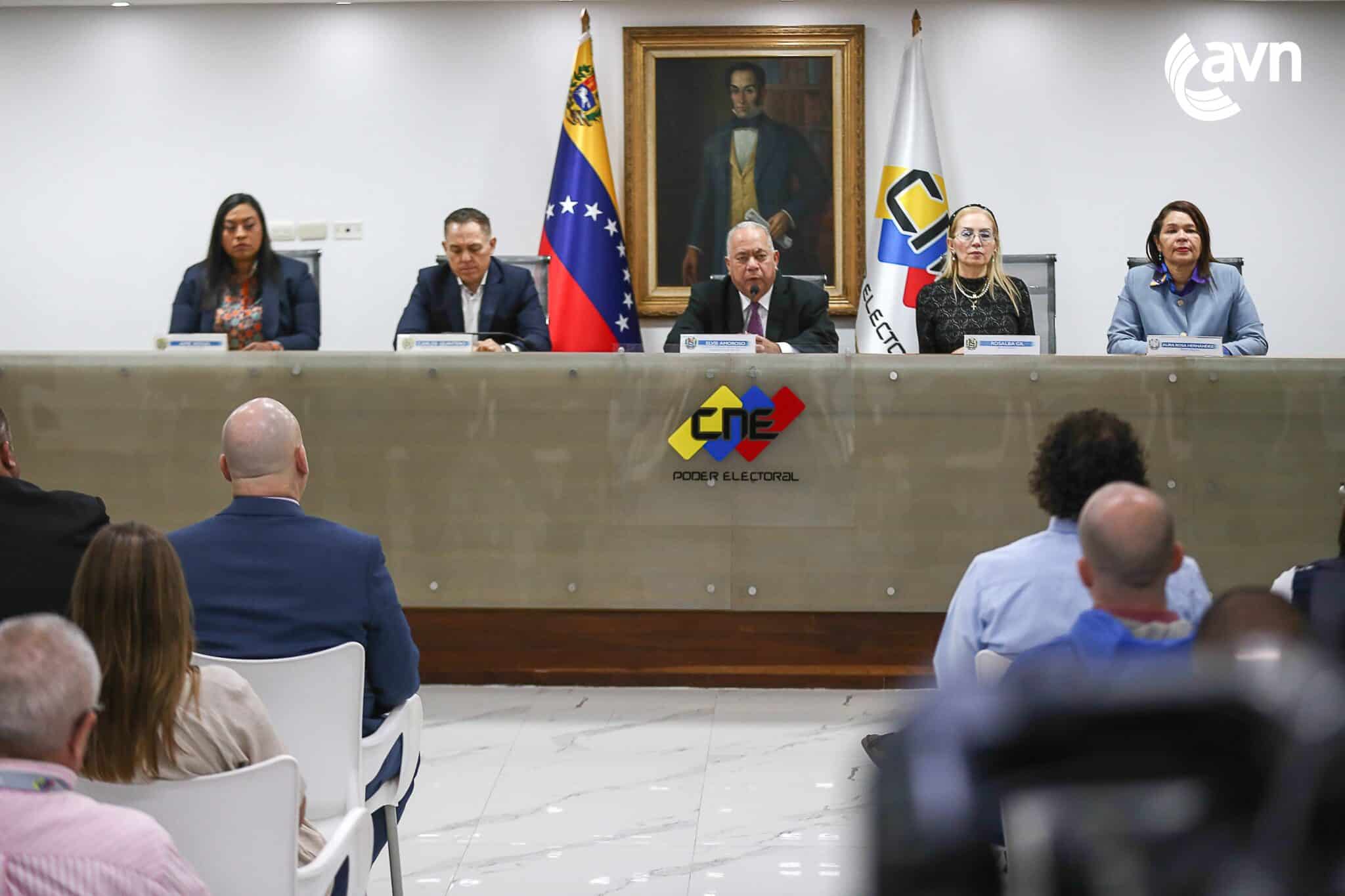 Venezuelan National Electoral Council executive board announcing the date for the municipal elections in Venezuela on Wednesday, June 4, 2025. Photo: X/@avnve.
