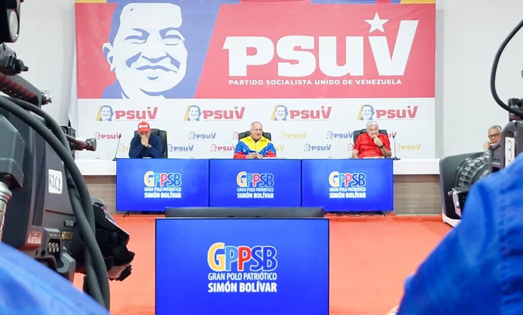 PSUV Secretary General Diosdado Cabello during a press conference on Saturday, June 14, 2025. Photo: PSUV.