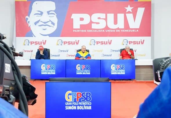 PSUV Secretary General Diosdado Cabello during a press conference on Saturday, June 14, 2025. Photo: PSUV.