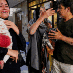 Iranians injured in an Israeli attack on Keshavarz Boulevard in central Tehran. Photo: Amir Kholousi/AFP via Getty Images.