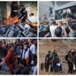 Compilation of photos showing wounded and displaced Palestinians in Gaza. Photo: WAFA.