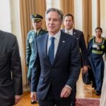 Former Colombian Foreign Minister Alvaro Leyva next to US Secretary of State Antony Blinken and Colombian Vice President Francia Márquez in Bogota, October 2022. Photo: X/@SecBlinken/file photo.