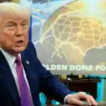 US President Donald Trump proposing Golden Dome air defense system for the United States, May 21, 2025. Photo: The Sun. 