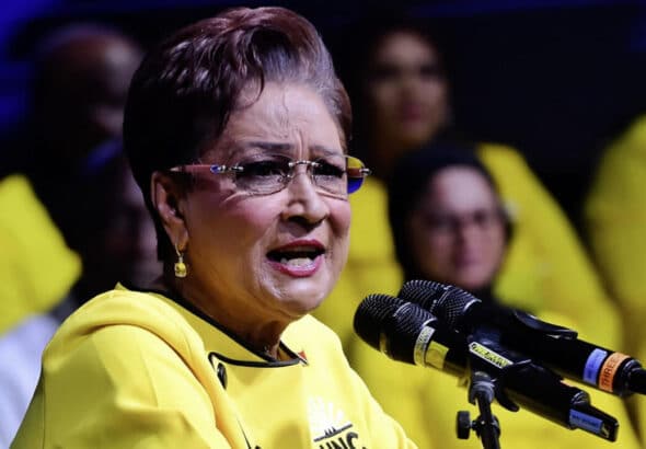 Trinidad and Tobago Prime Minister Kamla Persad-Bissessar. Photo: Prior Beharry/AFP.