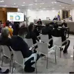 Meeting at CNE headquarters on June 19, where the position of political parties' symbols in the ballot for the July 27 elections was selected. Photo: CNE.