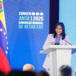 Venezuelan Vice President Delcy Rodríguez during the ANSA Congress, held in Caracas on Wednesday, June 4, 2024. Photo: Vice Presidency Press.