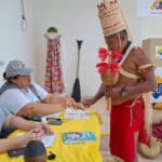 Venezuelan indigenous leaders voting in the elections to choose indigenous deputies for the National Assembly. Photo: Prensa Latina.