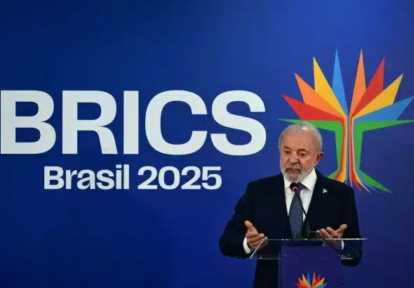 Brazil's President Luiz Inacio Lula da Silva speaks at a press conference during the BRICS summit in Rio de Janeiro, Brazil, on July 7, 2025. Photo: Pablo Porciuncula/AFP.