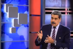 Venezuelan President Nicolás Maduro during an interview at Telesur headquarters in Caracas on Thursday, July 24, 2025. Photo: Telesur.