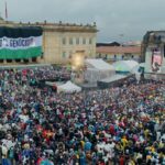 Concert and demonstration in support of Palestine in Plaza Bolívar, Bogotá, Colombia, in 2024. Photo: Presidencia de Colombia.