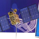 Model of a Russian Glonass-K series spacecraft. Photo: File photo.