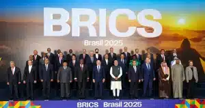 Members, Partners and Outreach invitees of the 17th BRICS Summit at Rio de Janeiro, in Brazil on July 7, 2025. Photo: Prime Minister's Office of India.