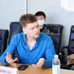 Canadian journalist Aidan Jonah. Photo: Tehran Times.