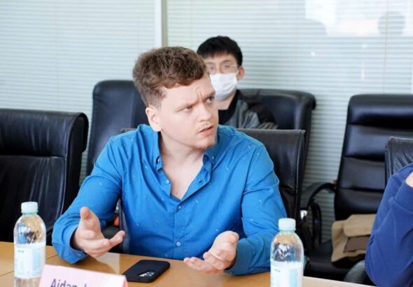 Canadian journalist Aidan Jonah. Photo: Tehran Times.