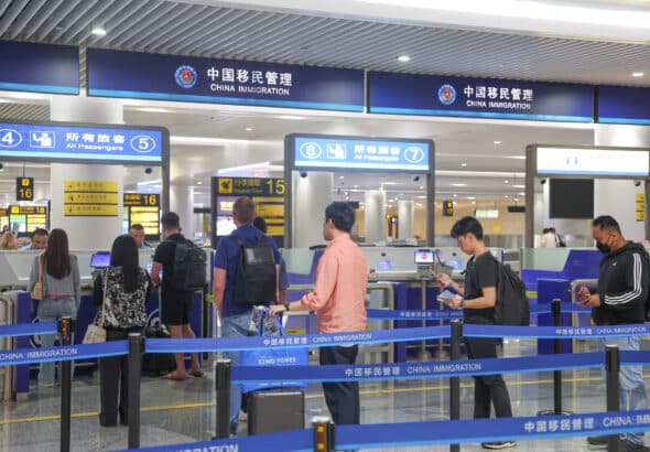 International passengers line up for documents checking at Chongqing Jiangbei International Airport in southwest China's Chongqing, July 8, 2025. Photo: Xinhua/Huang Wei.