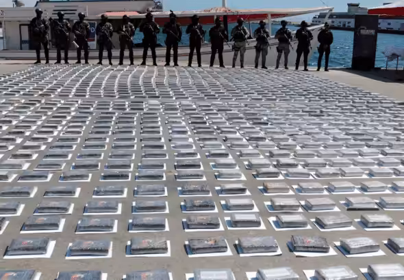 Cocaine blocks seized by Venezuelan authorities. File photo.