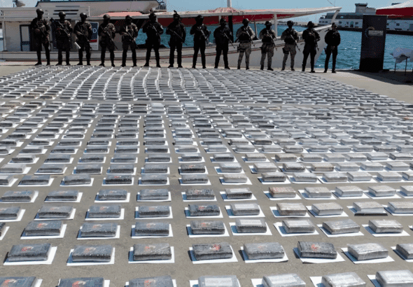 Cocaine blocks seized by Venezuelan authorities. File photo.