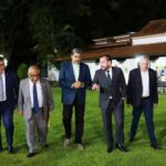 Venezuelan President Nicolás Maduro with a high-level Colombian delegation at the Aquiles Nazoa Cultural House. Photo: Telegram/NicolasMaduroMoros.