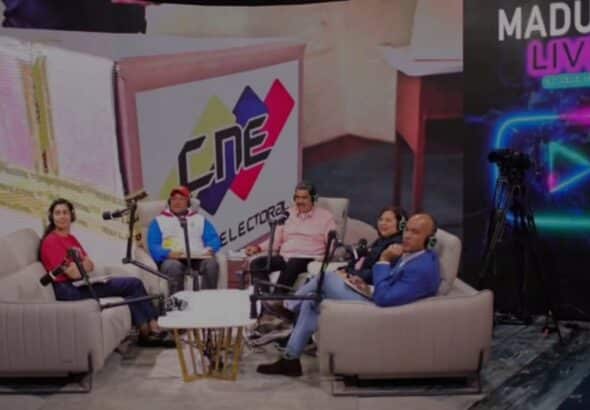 Venezuelan President Nicolás Maduro discusses this year's elections on his program Con Maduro+. Photo: Screenshot/Threads/@aparrayarza.