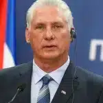 The president of Cuba, Miguel Díaz-Canel. Photo: Darko Vojinovic/AP.