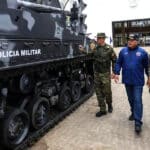 Venezuelan Interior Minister Diosdado Cabello at the delivery of new equipment to the FANB at the Bolivarian Military University, July 17, 2025. Photo: AVN.