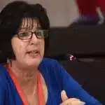 Marta Elena Feitó Cabrera, Cuba’s minister of labor and social security. Photo: X/@Gg_2014Sandra.