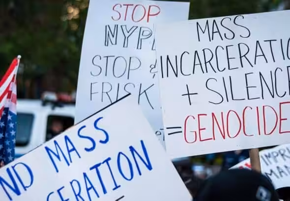 Protest against mass incarceration in the US. Photo: ACLU.