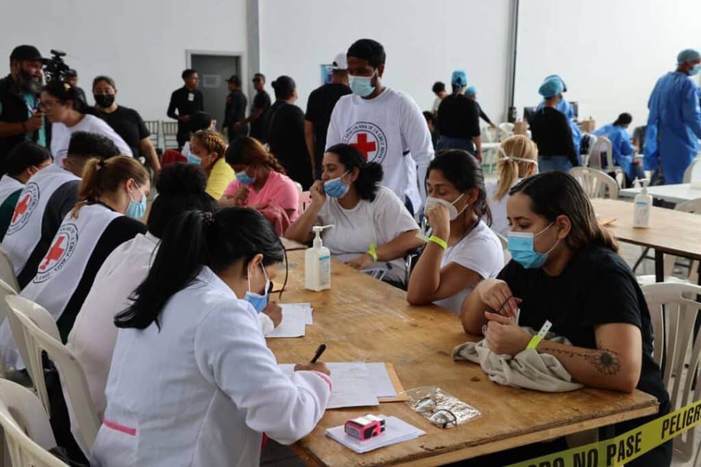 Venezuelan repatriates receive medical attention upon arrival in the country. File photo.