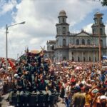 FSLN fighters and supporters enter Managua, capital of Nicaragua, on July 19, 1979, after the triumph of the Sandinista Revolution. Photo: Susan Meiselas.