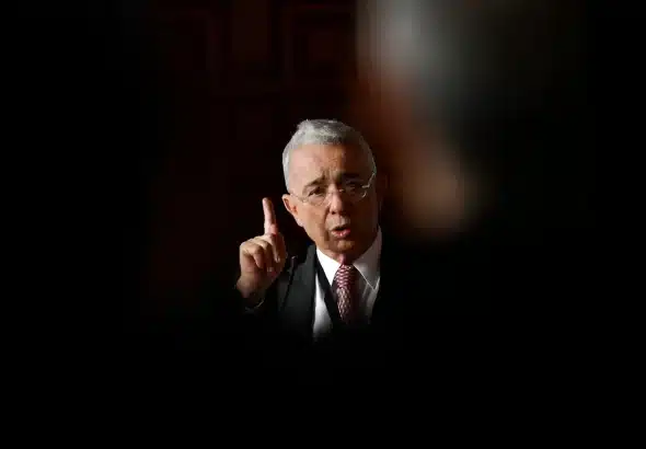 Former Colombian president, Álvaro Uribe. Photo: Biel Aliño/EFE/file photo.