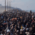 Displaced Palestinians return to their homes in the northern Gaza Strip. Monday, Jan. 27, 2025. Photo: AP Photo/Abdel Kareem Hana.