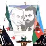 Abu Mohammed Al Jolani (now known as Ahmed Al Sharaa), HTS leader (left) meets with Azerbaijani President Ilham Aliyev (right) in Baku.