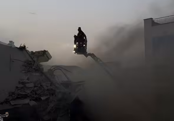 The aftermath of an Israeli attack on Tehran, June 2025. Photo: Wikimedia.