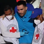 Injured Venezuelan migrant arriving in Venezuela from El Salvador on Friday, July 18, 2025. Photo: Fuser News.