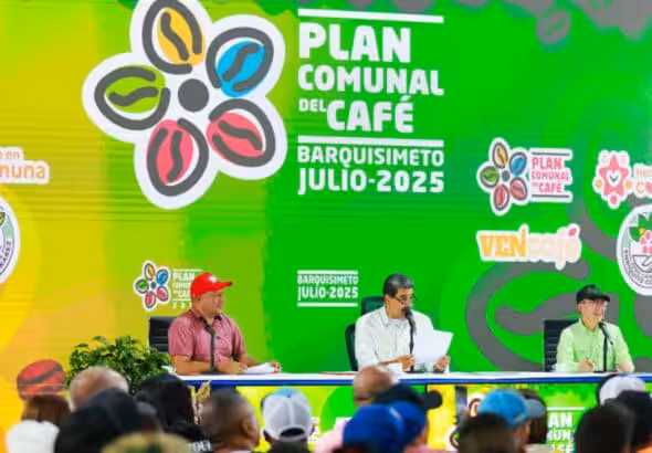 Venezuelan President Nicolás Maduro speaks at the meeting of the Communal Coffee Plan 2025 in Lara state, July 17, 2025. Photo: Globovisión.