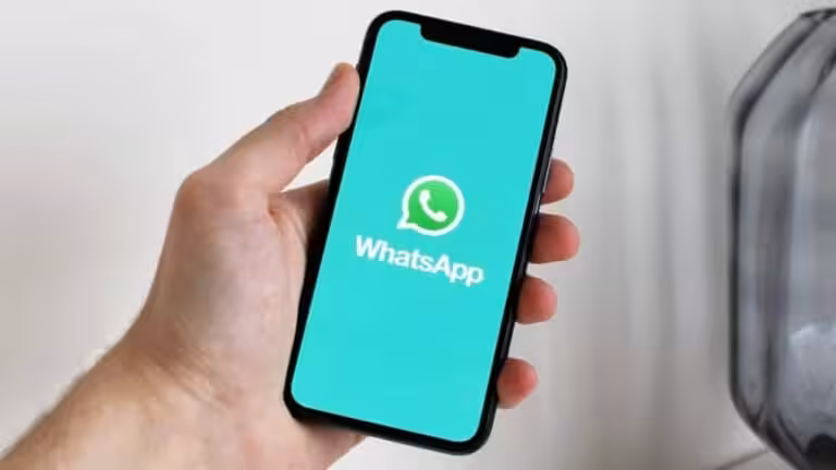Cellphone screen with WhatsApp logo. File photo.