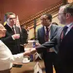 The Colombian Foreign Ministry, led by Rosa Yolanda Villavicencio, received the Venezuelan delegation. Photo: YvanGilPinto/Telegram.