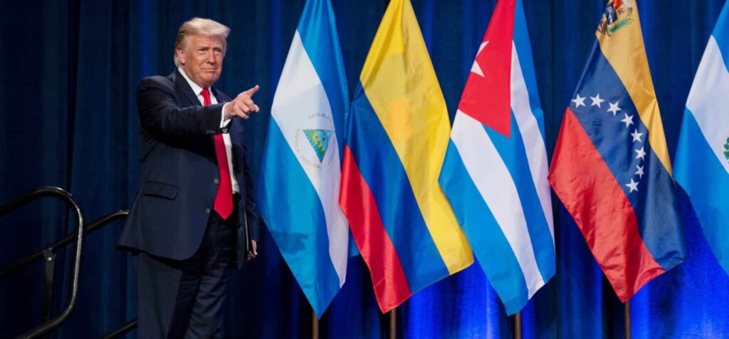 Donald Trump at a ‘Latinos for Trump’ event at Trump National Doral Miami resort in late September, 2020. Photo: Evan Vucci/AP/file photo.