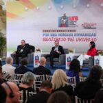 Venezuelan Foreign Minister Yván Gil speaking at the opening of the Forum for a Humane Humanity in Caracas on Wednesday, July 23, 2025. Photo: Mónica Sánchez/Alba Ciudad.