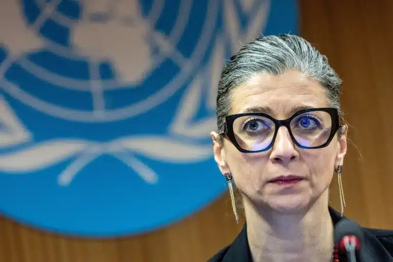 Francesca Albanese, the United Nations special rapporteur on the occupied Palestinian territories. File photo.