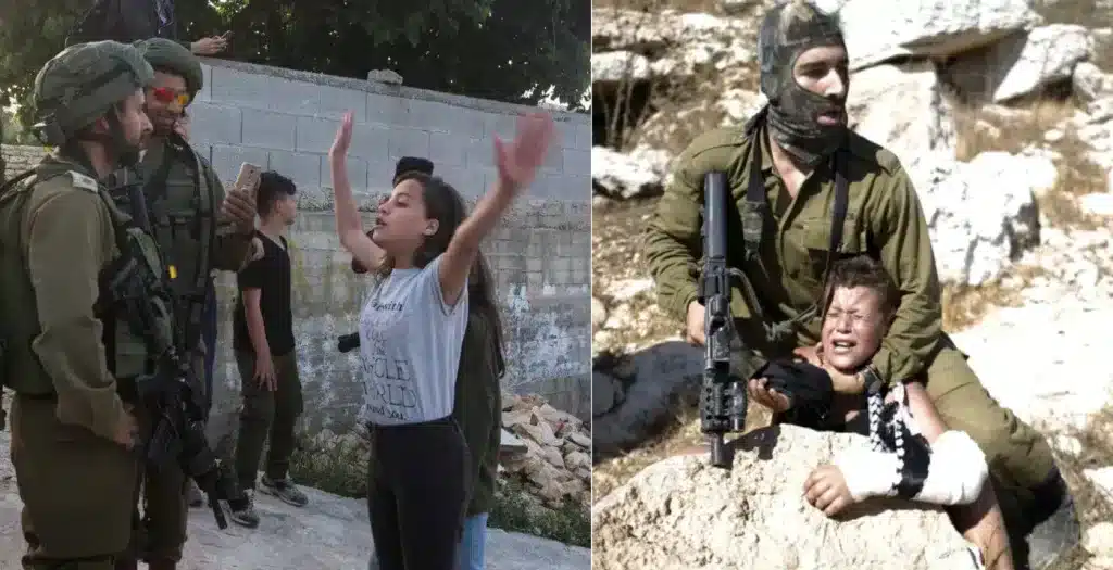 Captured moments of IDF soldiers taking great pleasure in harassing Palestinian children. The UN green lights their appetite for sexually abusing Palestinians in detention. Photo: BettBeat’s Newsletter/File photo.
