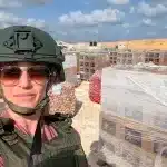 A photo posted on social media by Brooke Goldstein on August 18, 2025 in a post promoting the Gaza Humanitarian Foundation. Photo: Brooke Goldstein/Facebook.